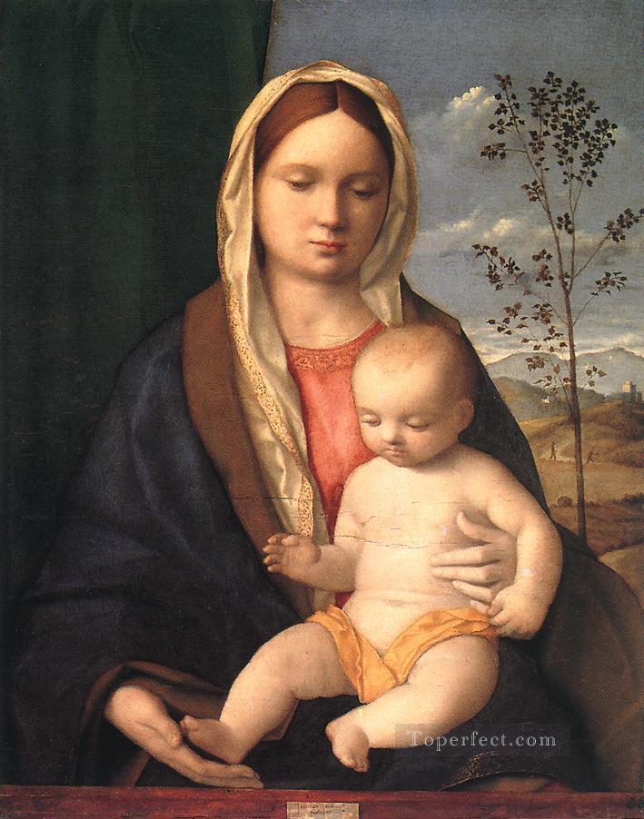 Madonna and child Renaissance Giovanni Bellini Oil Paintings
